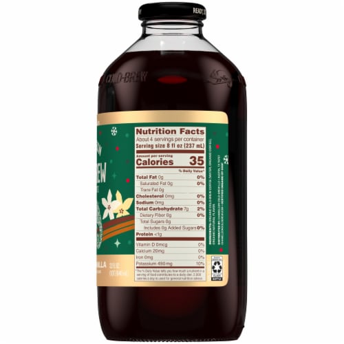 Chameleon Organic Cinnamon Vanilla Flavored Cold Brew Coffee Concentrate Perspective: left