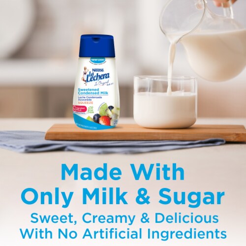 Nestle La Lechera Sweetened Condensed Milk Perspective: left