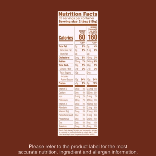 Nesquik Chocolate Milk Powder Mix Perspective: left