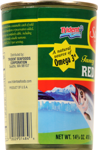 Sea Alaska Red Wild Sockeye Salmon Perspective: left