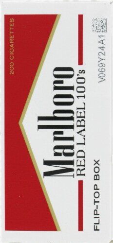 Marlboro Red 100s Cigarettes Perspective: left