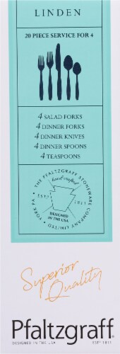 Pfaltzgraff Stainless Steel Flatware 20 Pack Perspective: left
