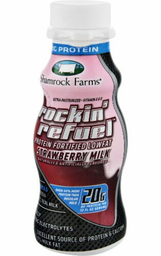 Rockin' Refuel Strawberry Milk Perspective: left