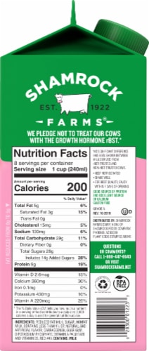 Shamrock Farms® Strawberry Milk Perspective: left