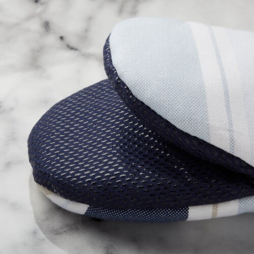 Martha Stewart Thin Striped Oven Mits Perspective: left