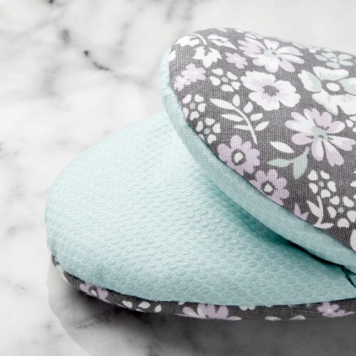 Martha Stewart Ditsy Floral Oven Mitts Perspective: left