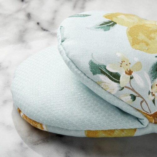 Martha Stewart Lemon Whimsy Oven Mitts Perspective: left