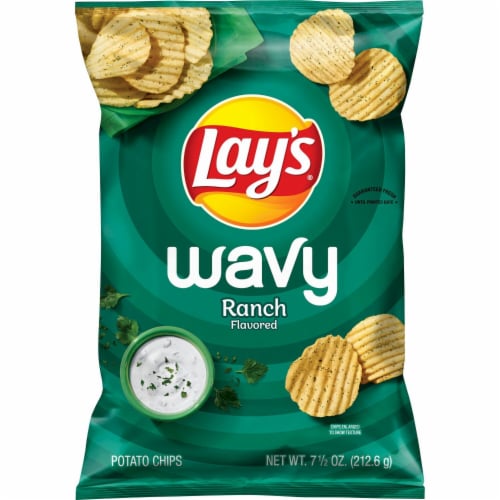 Lay's® Ranch Wavy Potato Chips Perspective: left
