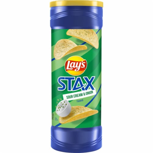 Lays® Stax Sour Cream and Onion Potato Chips Perspective: left