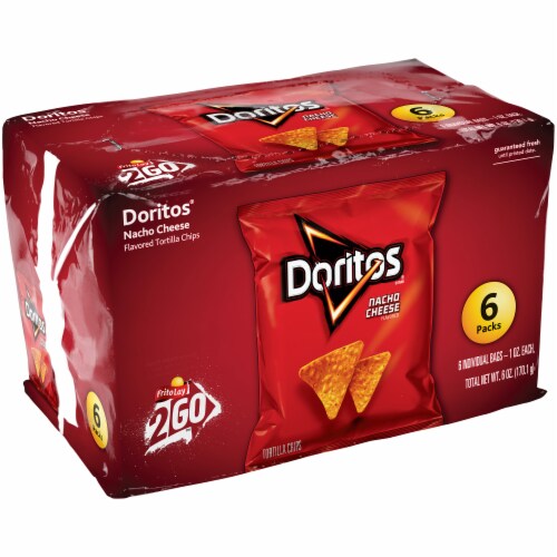 Doritos Nacho Cheese Flavored Tortilla Chips Perspective: left