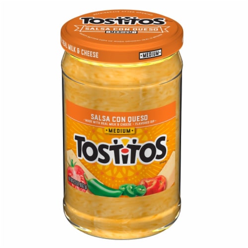 Tostitos Medium Salsa Con Queso Dip Perspective: left