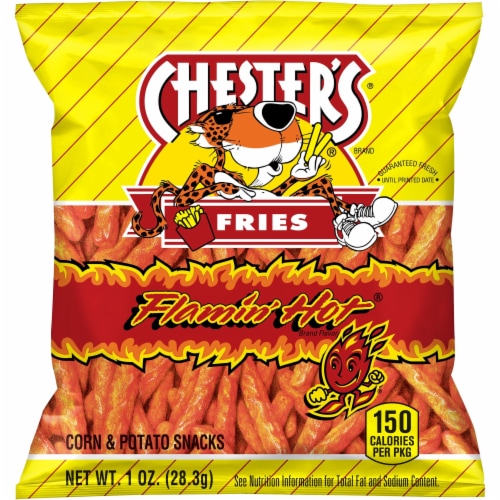 Chester's Corn Snacks, Flamin' Hot Flavored, Fries - 12 oz