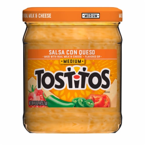 Tostitos Medium Salsa Con Queso Dip Perspective: left