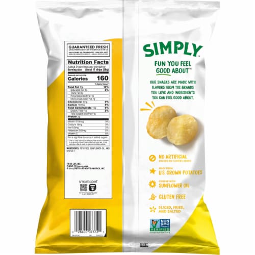 Lay's® Simply Sea Salted Thick Cut Potato Chips Perspective: left