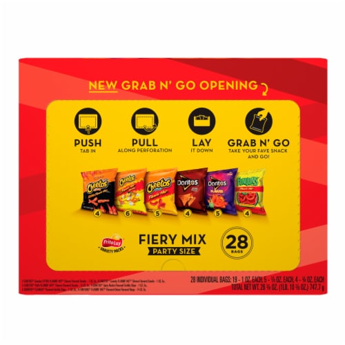 Frito-Lay® Fiery Mix Snacks & Chips Variety Pack Perspective: left