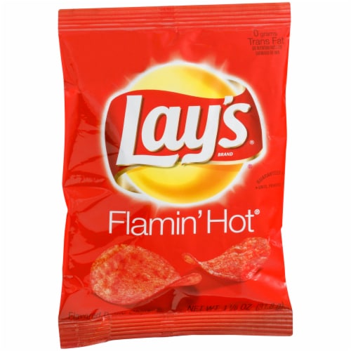 Lays Flamin' Hot Potato Chips Perspective: left