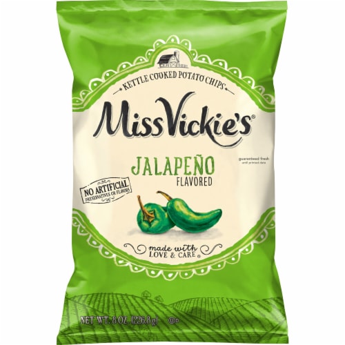 Miss Vickie's® Jalapeno Kettle Cooked Potato Chips Perspective: left