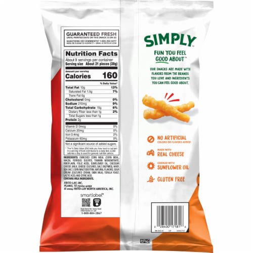 Cheetos® Simply Crunchy White Cheddar Chips Perspective: left