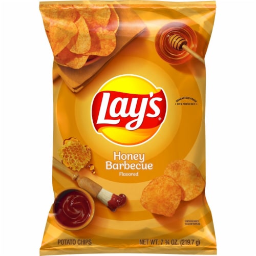 Lay's® Honey Barbecue Potato Chips Perspective: left