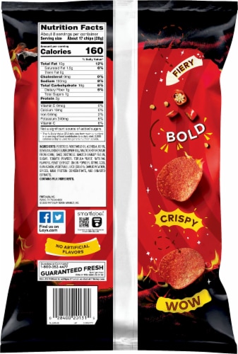 Lay's® Flamin' Hot® Potato Chips Perspective: left