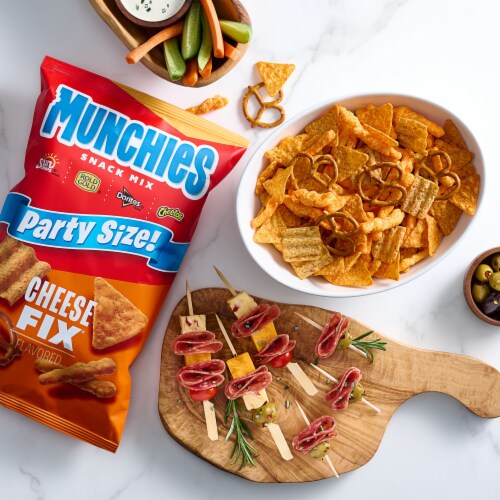 Munchies Party Size Cheese Fix Snack Mix Perspective: left