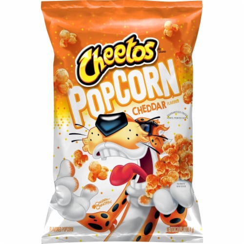 Cheetos Cheddar Cheese Flavored Popcorn Perspective: left