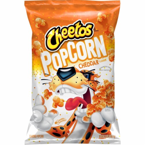 Cheetos Cheddar Cheese Flavored Popcorn Perspective: left