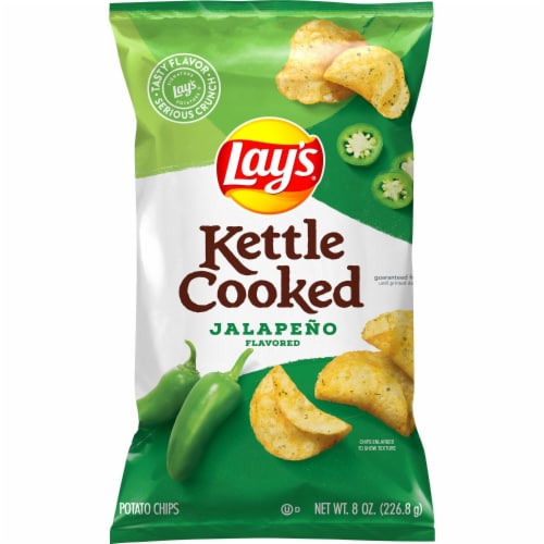 Lay's® Kettle Cooked Jalapeño Kettle Potato Chips Perspective: left