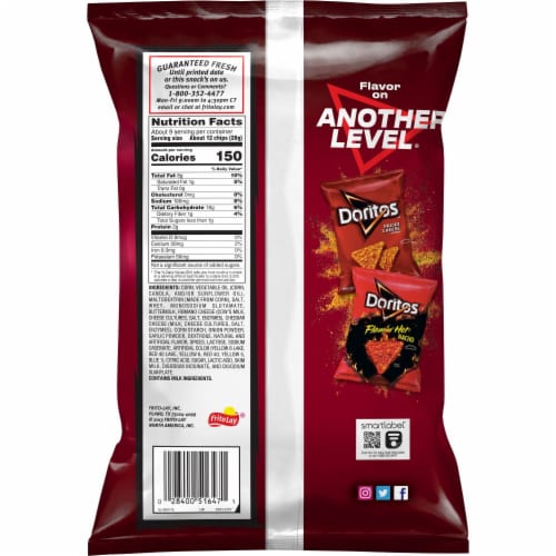 Doritos® Spicy Nacho Flavored Tortilla Chips Perspective: left