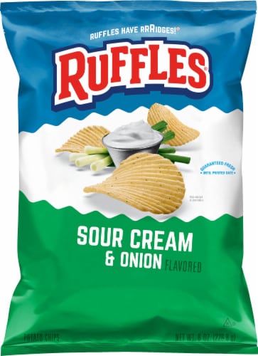 Ruffles® Sour Cream and Onion Potato Chips Perspective: left