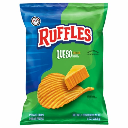 Ruffles® Queso Cheese Potato Chips Perspective: left