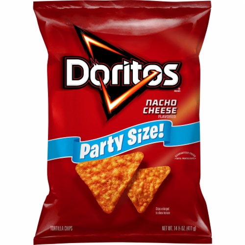 Doritos® Nacho Cheese Flavored Tortilla Chips Party Size Perspective: left