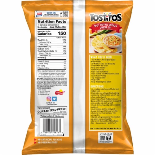 Tostitos® Hint of Spicy Queso Flavored Bite Sized Rounds Tortilla Chips