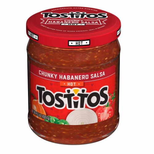 Tostitos Hot Chunky Habanero Salsa Dip Perspective: left
