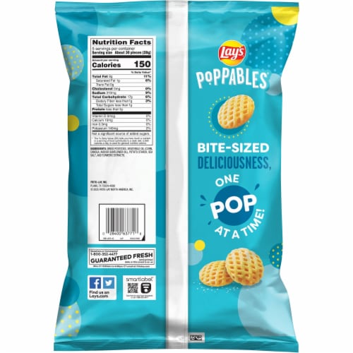 Lay's® Poppables Sea Salt Potato Chips Perspective: left