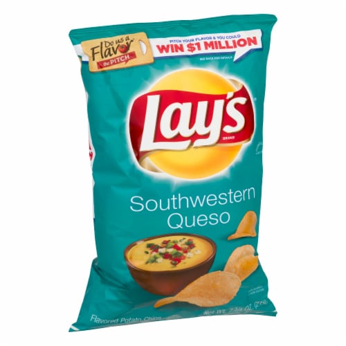 Lay's Southwest Queso Potato Chips Perspective: left