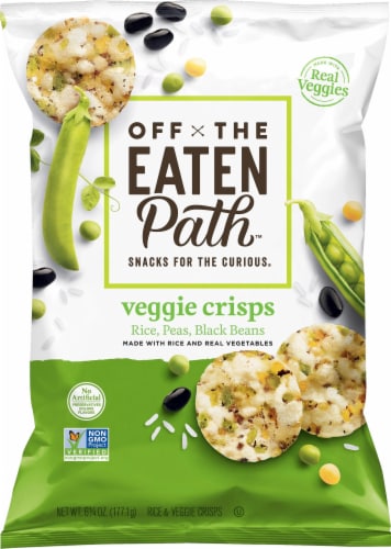 Off the Eaten Path® Rice Peas and Black Beans Veggie Crisps Perspective: left