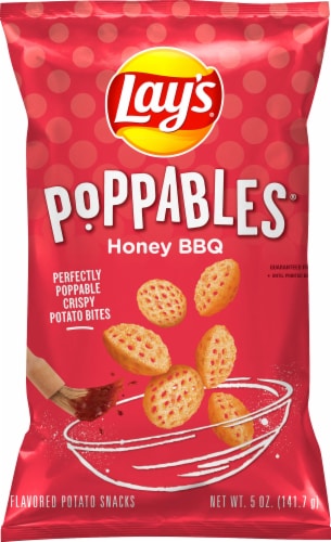 Lay's® Poppables Honey BBQ Potato Chips Perspective: left