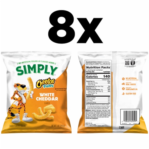 Cheetos® Simply White Cheddar Puffs Chips Multi Pack Perspective: left