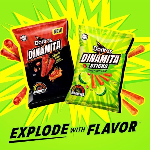 Doritos Dinamita® Flamin' Hot® Queso Rolled Tortilla Chips Perspective: left