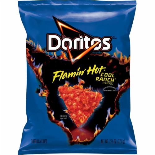 Doritos® Flamin' Hot Cool Ranch Flavored Tortilla Chips Perspective: left