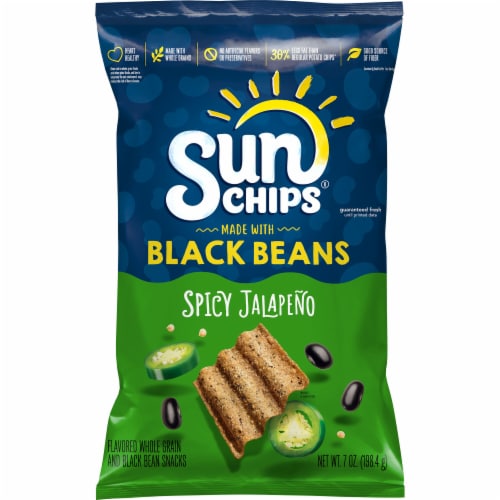 SunChips® Black Bean Spicy Jalapeno Whole Grain Chips Perspective: left