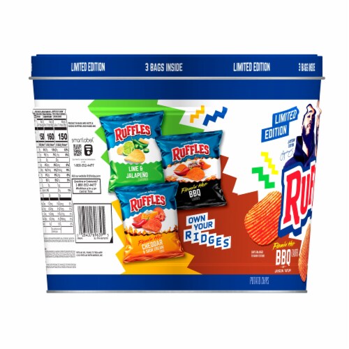 Ruffles Flamin Hot Variety Potato Chips Perspective: left