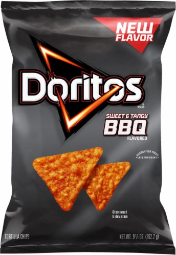 Doritos® Sweet and Tangy BBQ Flavored Tortilla Chips Perspective: left