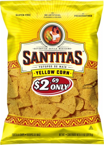 Santitas® Yellow Corn Tortilla Chips Perspective: left
