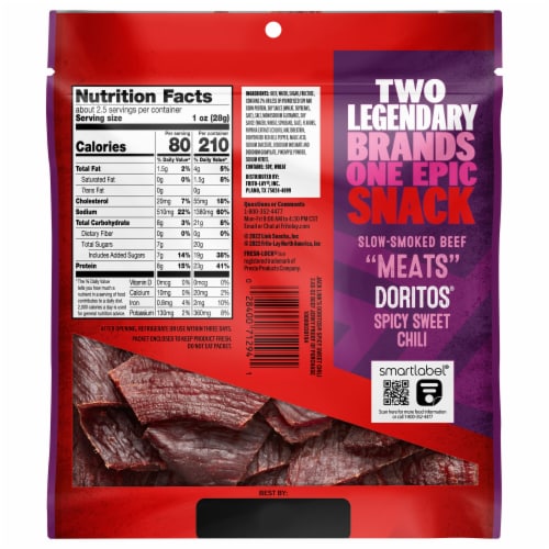 Jack Link's® Doritos Spicy Sweet Chili Beef Jerky Perspective: left