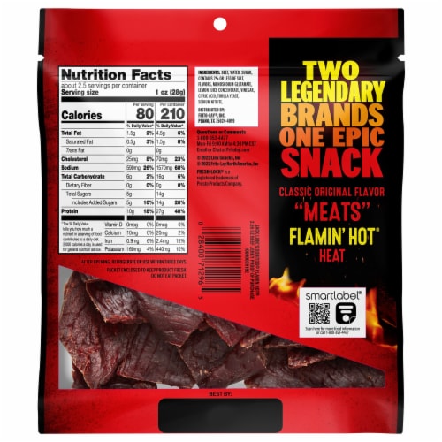 Jack Link's Beef Jerky Flamin' Hot Flavored 2.65 Oz Perspective: left