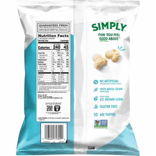Smartfood Simply Popcorn Sea Salt 1 5/8 Oz Perspective: left