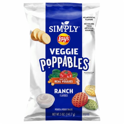 Simply™ Lay’s Veggie Poppables® Ranch Flavored Chips Perspective: left