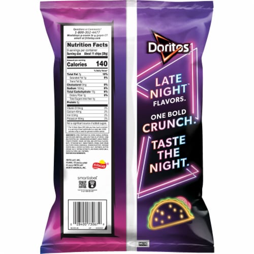 Doritos Tortilla Chips, Late Night Loaded Taco Perspective: left